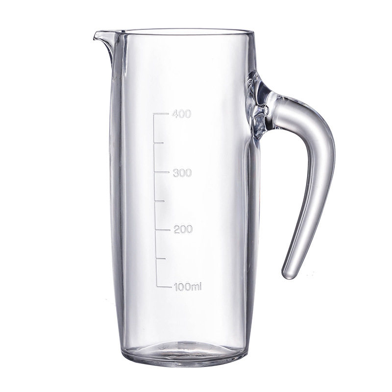 PC扎壶亚克力分酒器白酒红酒醒酒器把手带刻度酒店透明塑料分酒壶