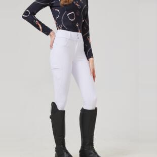 高腰显瘦马术裤修身马术运动裤男女透气马裤马术比赛骑士全硅胶裤