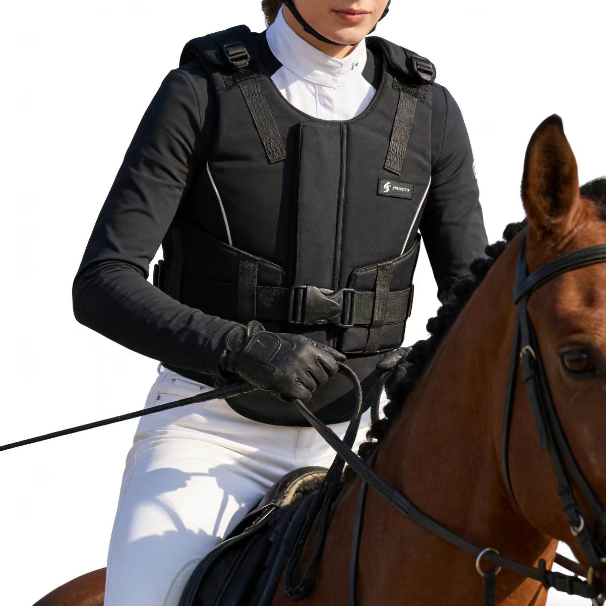 马术护甲骑马拉链护甲成人儿童骑马防护上衣