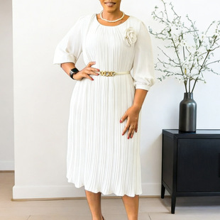 dress female 外贸跨境衣服纯色包臀ol铅笔裙非洲连衣裙 African