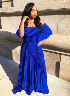 New Fashion Pleat Skirt Elegant Clothes long dress 2025 长裙