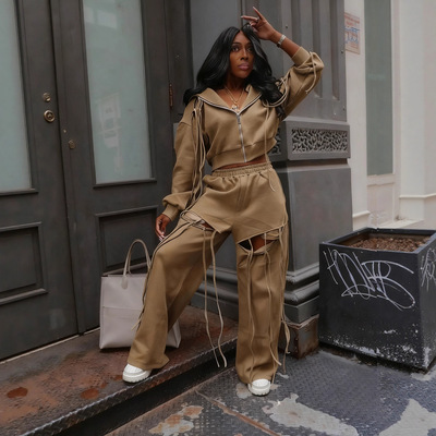 outfits women suits plus size sets lays clothes 秋冬个性两件