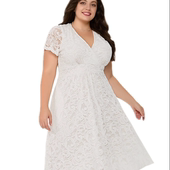 女装 white 新款 plus 2026欧美跨境大码 dress 裙 size lace