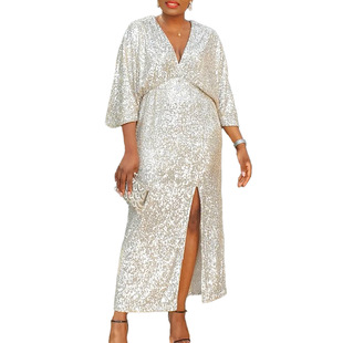 for dress women big 裙 plus 亮片长裙非洲大码 size