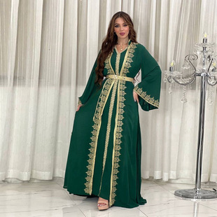 名族风长裙连衣裙跨境女装时尚两件套新款长款 women dress long