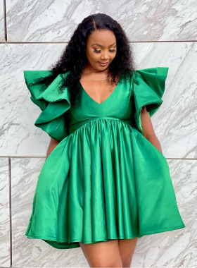 Plus Size Women Dress green Vestido African Women Dress big