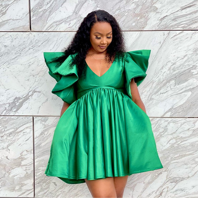 Plus Size Women Dress green Vestido African Women Dress big
