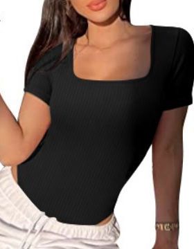 sexy high waist lace up slim bodysuit 纯色短袖紧身连体衣2023