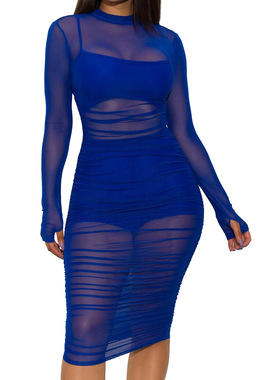 European women nightclub dress long sleeved sexy hip dresses