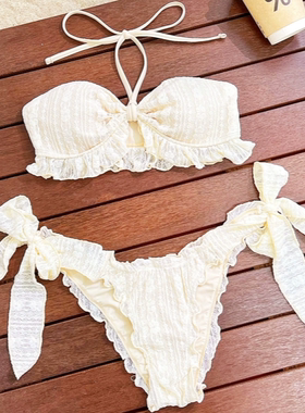 欧美风泳衣女性感露比基尼套装跨境bikini分体泳衣 beach clothes