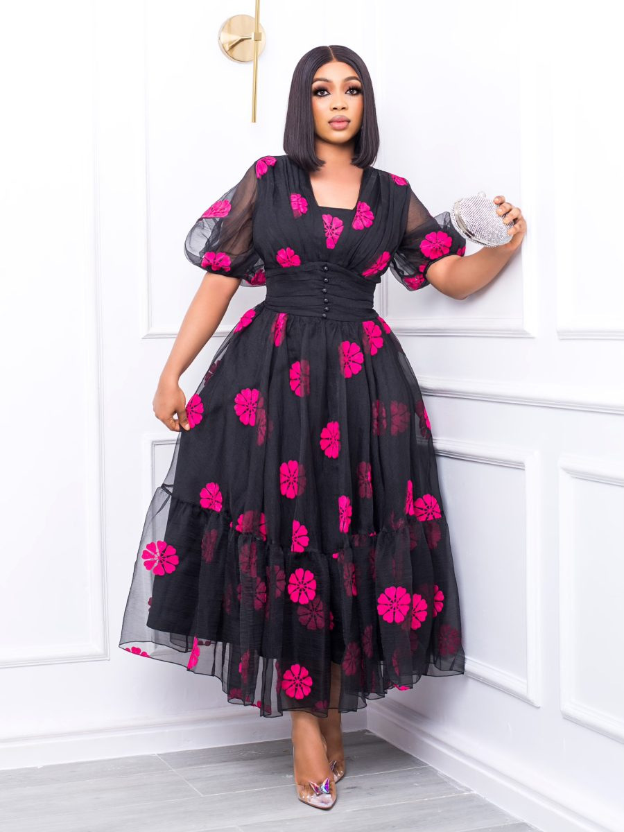 fashion winter fat women plus size sexy print long dress 3xl