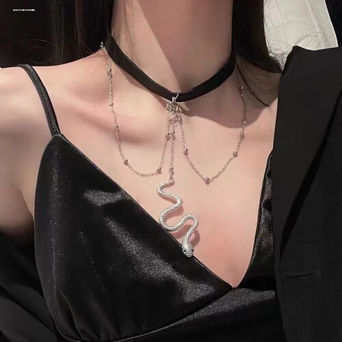 欧美金属性感大腿链子JK短裙配饰个性蛇形饰品脚链腿环弹力装饰物