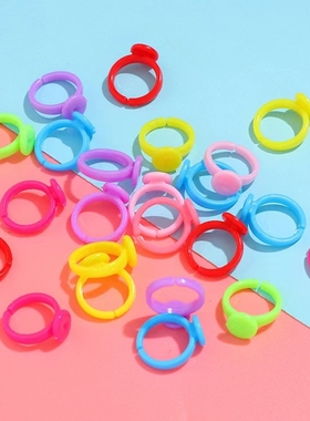 儿童戒指可爱树脂卡通饰品儿童树脂戒指玩具彩戒指