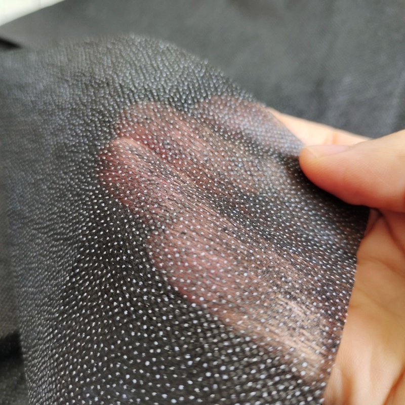黑白色50D有纺衬服装辅料单面30D纸衬粘合衬双面热熔胶衫雪纺布衬