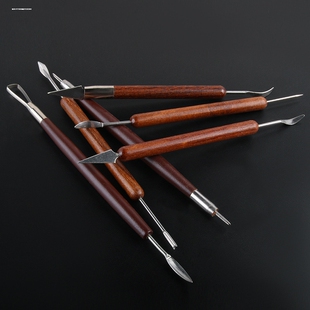 不锈钢牙科修蜡刀雕塑工具精雕油泥刻刀美国土手办精钢泥塑刀套装