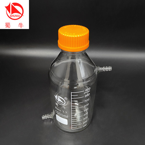 蜀牛 高硼硅丝口瓶 具上下宝塔咀黄盖瓶 100mL-30000mL螺口试剂瓶