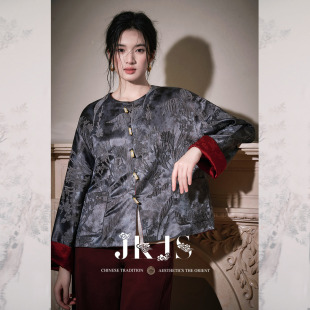 新中式 JKJS 肌理提花 两面可穿 外套独特超好看复古上衣 韶华负