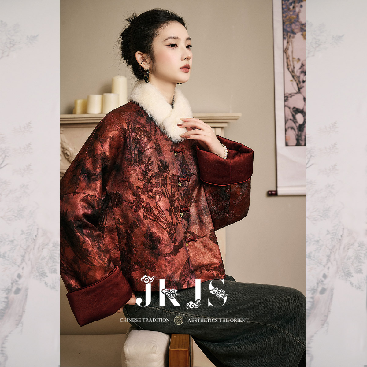 新中式短款棉服JKJS盘扣国风