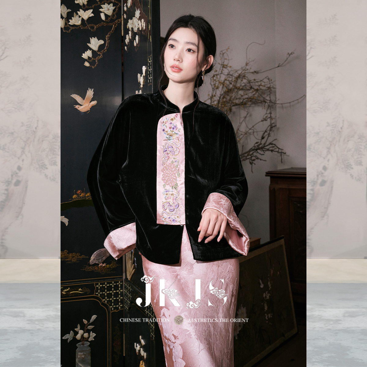 JKJS刺绣外套女装冬新中式