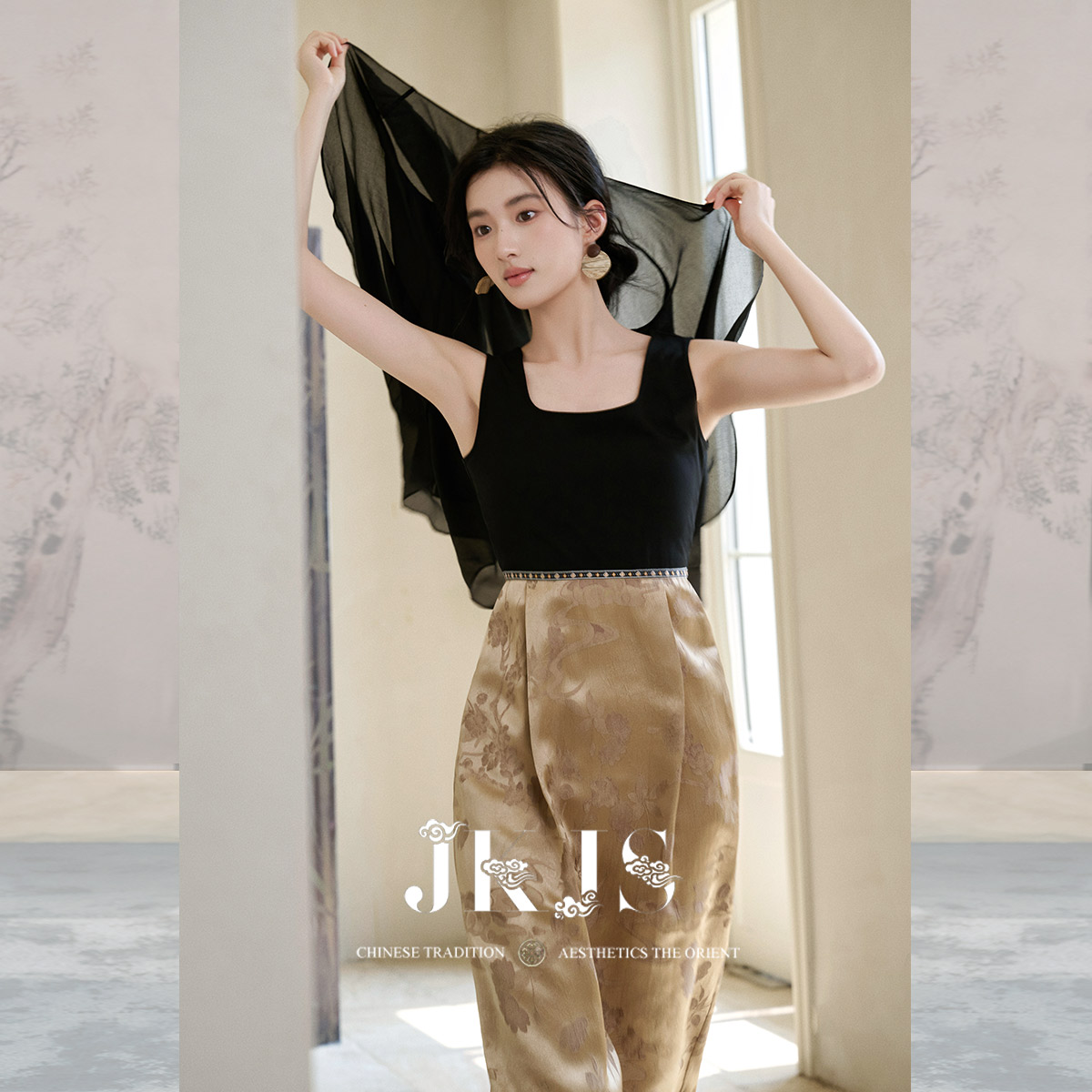 JKJS人丝衬衫新中式穿搭