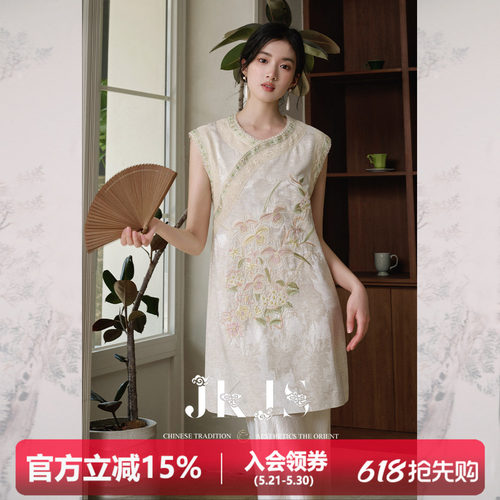 JKJS重工绣花国风连衣裙