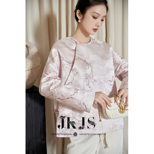 加厚国风夹棉外套冬季 JKJS 棉服2025新款 新中式 旗袍棉衣 花间令