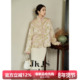 JKJS 棉衣国风棉服外套 真水貂毛新中式 花鸟呈祥 低调不失奢华