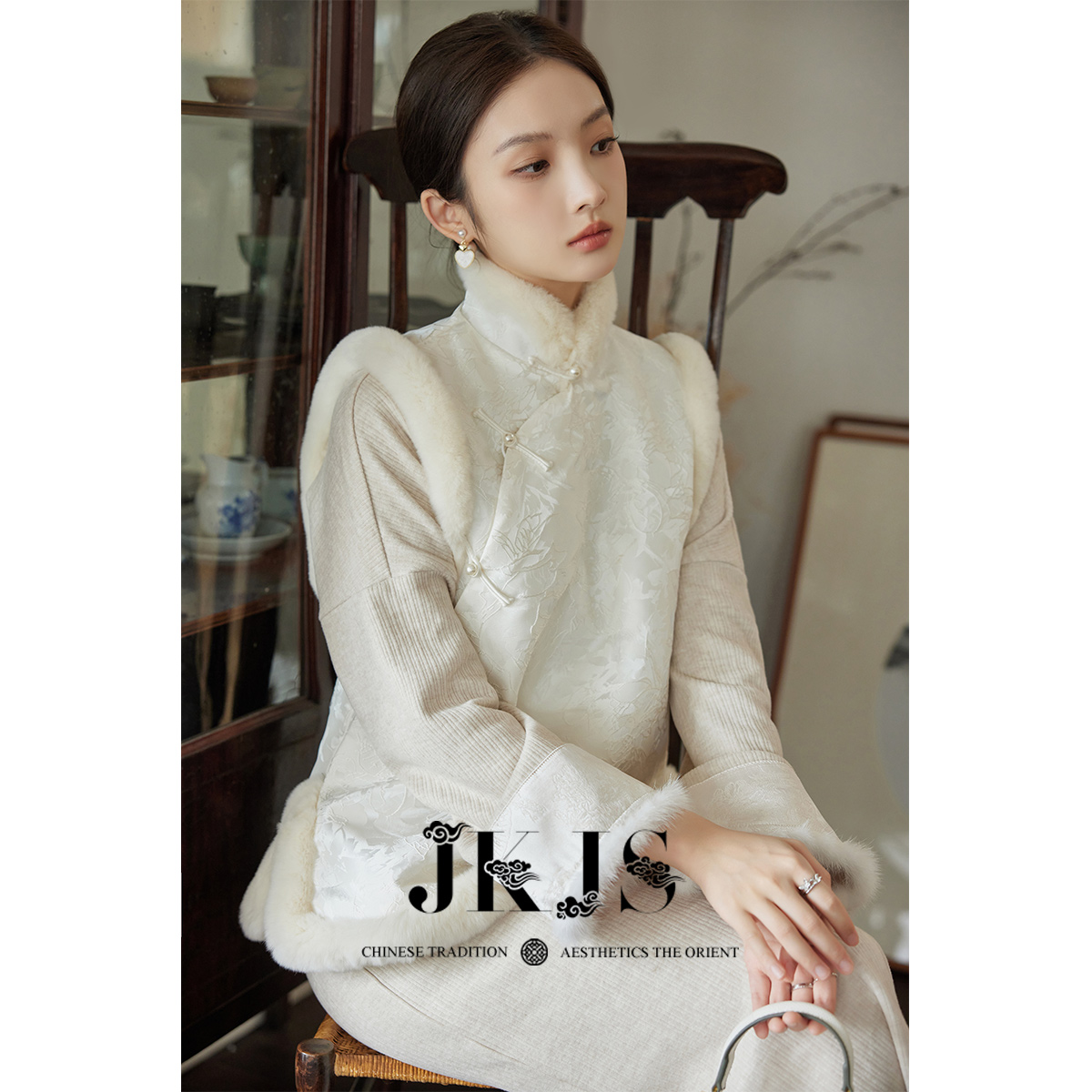 马甲+连衣裙JK＆JS新中式