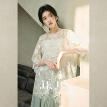 JKJS【望江南】满版绣花 桑蚕丝衬衫女高级感轻奢减龄洋气新中式
