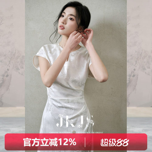 JKJS人丝提花改良旗袍女