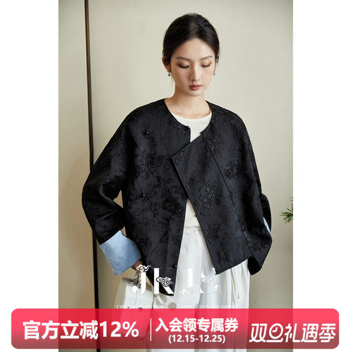 新中式JKJS黑色外套新中式