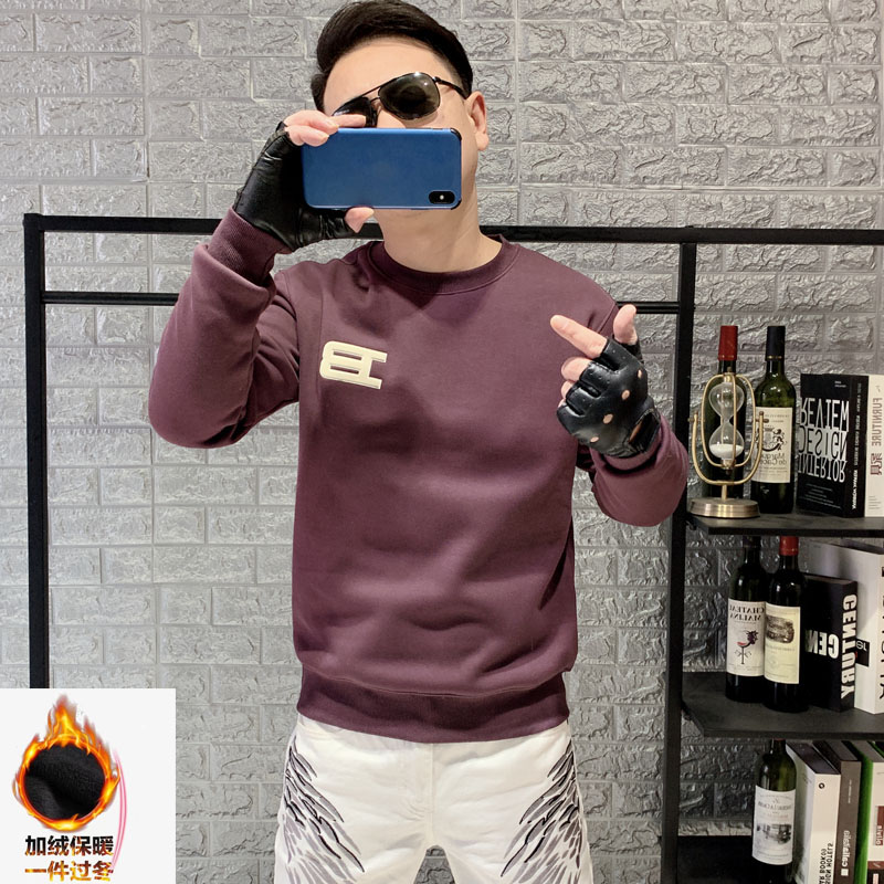 时尚潮青春个性套头卫衣男