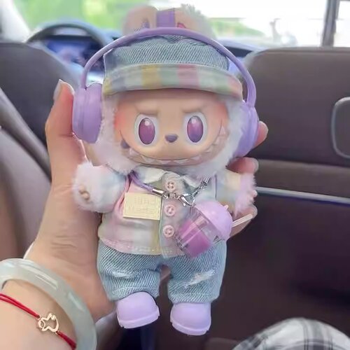 【娃衣】Labubu17cm拉布布衣服挂件坐坐派对搪胶公仔一二三代通用