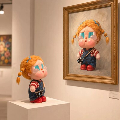 crybaby哭娃衣服度假Vacation娃衣日光沐浴克莱因蓝毛绒T裙子套装