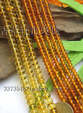 diy波罗的海纯天然琥珀算盘珠