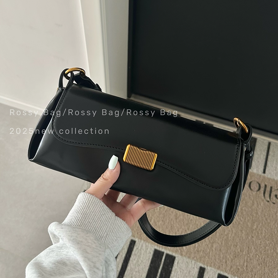 ROSSY BAG 百搭复古高级感法棍包小众通勤单肩斜挎包包女2025新款