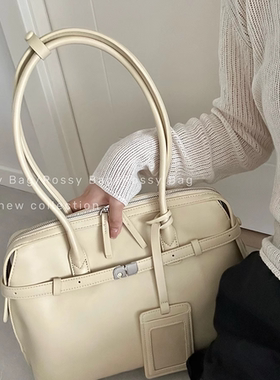 ROSSY BAG 书呆子公文包小众百搭大容量通勤单肩腋下手提包包女