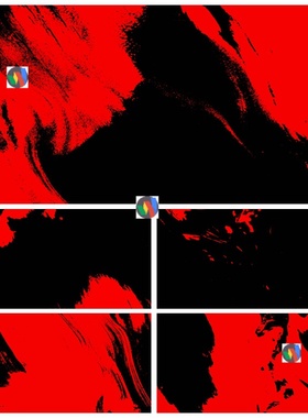 S2097 酷炫抽象红色水墨翻滚DJ劲爆摇滚音乐背景视频素材