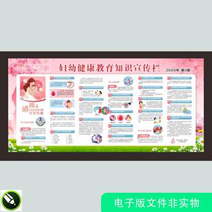 消除艾梅乙母婴传播宣传栏折页图妇幼健康教育知识宣传栏设计素材