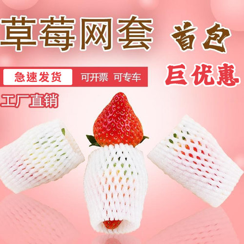 水果草莓网套批发防震保护苹果水果泡沫网兜防磕包装加厚套袋网套 - 封面