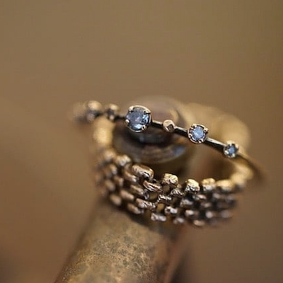 noguchi日本手工制钻石镶嵌戒指