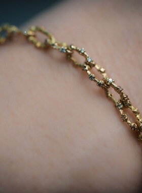 包税包邮日本代购职人女棕色手链