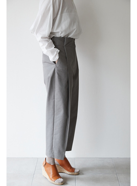 包税包邮日本humoresque高腰锥形轮廓简洁利落西装裤女款