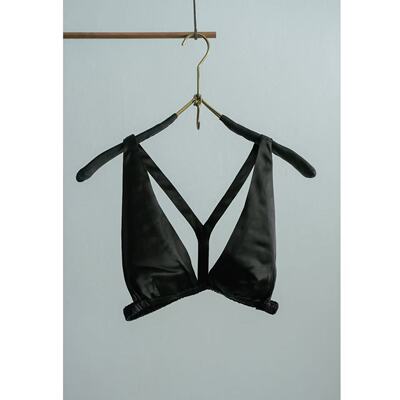 unefig叠穿打底法式蚕丝bra内衣