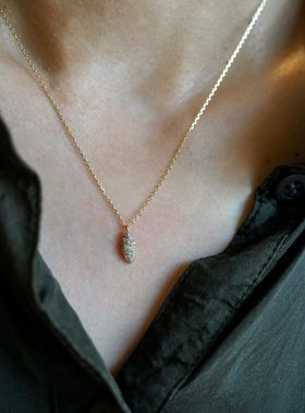 noguchi钻石镶嵌复古项链女款