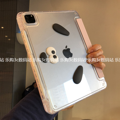 小狗3+Y折适用2026苹果iPad新款air8保护套2025pro11卡通2022亚克力10代10.9寸可吸附10.2寸9.7笔槽Por13硬壳