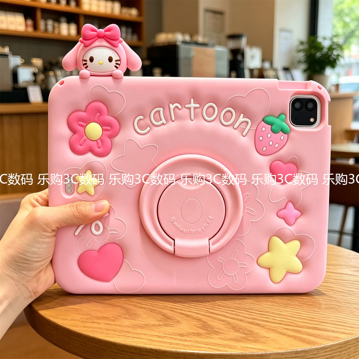 360旋转手提适用苹果iPad11代a16硅胶后壳air456可爱Pro11儿童10.2寸9.7防摔10.9笔槽mini6软壳789代保护套13