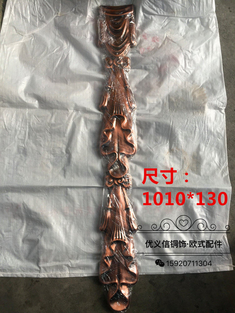 304不锈钢罗马柱配件 拉丝红古铜门花 罗马柱镀铜铜配铜饰 门柱花