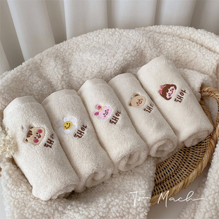 Mach婴儿毛巾纯棉小孩吸水方巾幼儿园宝宝洗脸擦脸巾定制名字