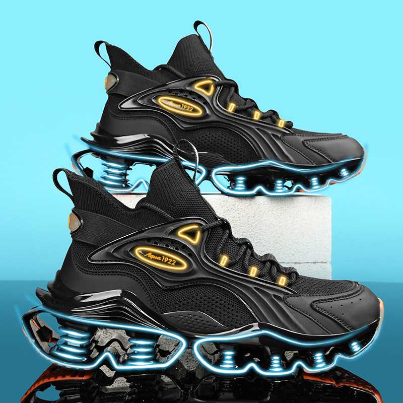 刀锋鞋男款高帮篮球运动鞋男士跑步休闲增高回弹青年帅气高邦潮鞋
